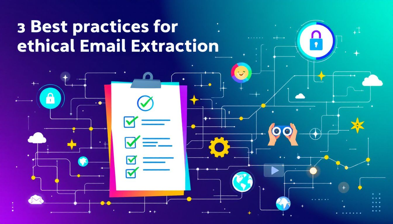 A checklist of best practices for ethical email extraction, emphasizing compliance and respect for privacy.
